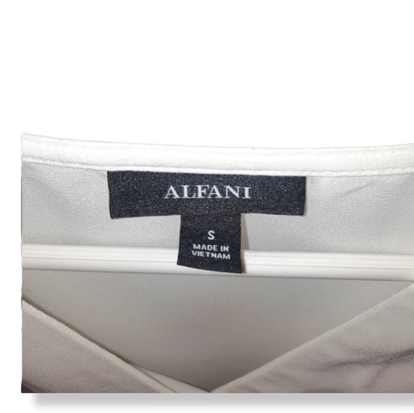 Alfani White V-neck  Blouse - Picture 3 of 7